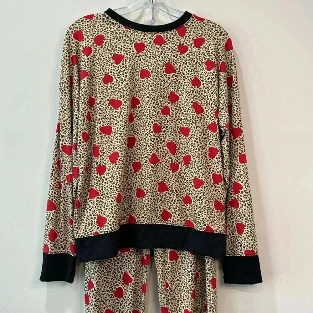 DKNY Animal Print Two Piece Pajamas Set - Size S